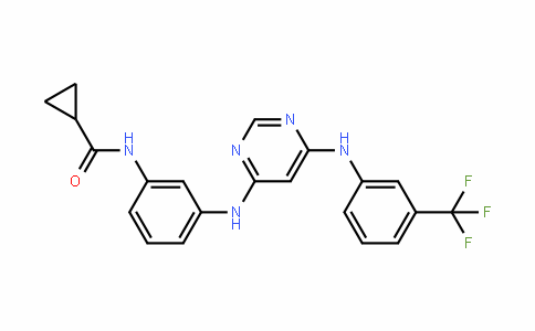 CyclopropanecarboxaMiDe, N-[3-[[6-[[3-(trifluoroMethyl)phenyl]aMino]-4-pyriMiDinyl]aMino]phenyl]-