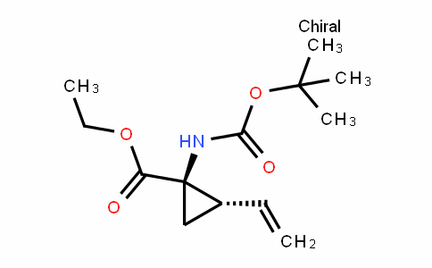 Cyclopropanecarboxylic acid, 1-[[(1,1-Dimethylethoxy)carbonyl]amino]-2-ethenyl-, ethyl ester, (1R,2S)-rel-