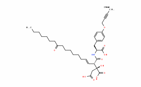 D-erythro-Pentonic acid, 5-[[(1S)-2-[4-(2-butyn-1-yloxy)phenyl]-1-carboxyethyl]aMino]-3-C-carboxy-2,4,5-triDeoxy-5-C-oxo-4-[(1E)-9-oxo-1-hexaDecen-1-yl]-