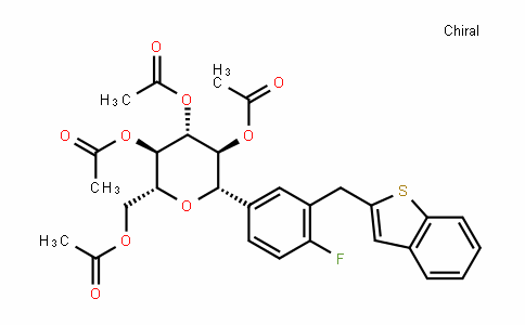 D-Glucitol, 1,5-anhyDro-1-C-[3-(benzo[b]thien-2-ylMethyl)-4-fluorophenyl]-, 2,3,4,6-tetraacetate, (1S)-