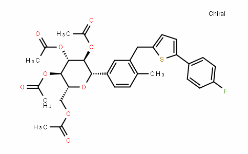 D-Glucitol, 1,5-anhyDro-1-C-[3-[[5-(4-fluorophenyl)-2-thienyl]methyl]-4-methylphenyl]-, tetraacetate, (1S)- (9CI)