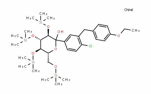 D-Glucopyranose, 1-C-[4-chloro-3-[(4-ethoxyphenyl)Methyl]phenyl]-2,3,4,6-tetrakis-O-(triMethylsilyl)-