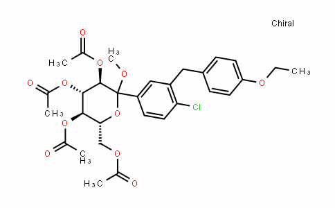 D-GlucopyranosiDe, Methyl 1-C-[4-chloro-3-[(4-ethoxyphenyl)Methyl]phenyl]-, tetraacetate