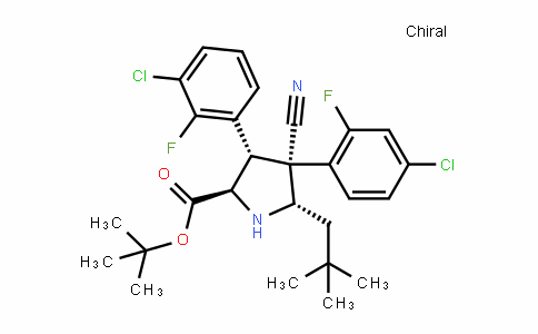 D-Proline, 3-(3-chloro-2-fluorophenyl)-4-(4-chloro-2-fluorophenyl)-4-cyano-5-(2,2-dimethylpropyl)-, 1,1-dimethylethyl ester, (3S,4R,5S)-rel-