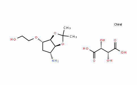 2-[[(3aR,4S,6R,6aS)-6-氨基四氢-2,2-二甲基-4H-环戊并-1,3-二恶茂-4-基]氧基]-乙醇 (2R,3R)-2,3-二羟基丁二酸盐