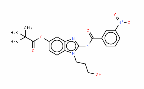 3-硝基-N-[1-(3-羟基丙基)-5-(2,2-二甲基丙酰基氧基)-1H-苯并咪唑-2-基]苯甲酰胺