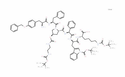 L-Lysine, O-(phenylMethyl)-L-tyrosyl-L-phenylalanyl-(4R)-4-[[[[2-[[(1,1-diMethylethoxy)carbonyl]aMino]ethyl]aMino]carbonyl]oxy]-L-prolyl-(2S)-2-phenylglycyl-1-[(1,1-diMethylethoxy)carbonyl]-D-tryptophyl-N6-[(1,1-diMethylethoxy)carbonyl]- (9CI)
