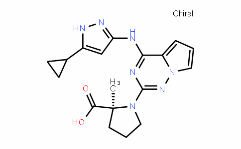 L-Proline, 1-[4-[(5-cyclopropyl-1H-pyrazol-3-yl)amino]pyrrolo[2,1-f][1,2,4]triazin-2-yl]-2-methyl-