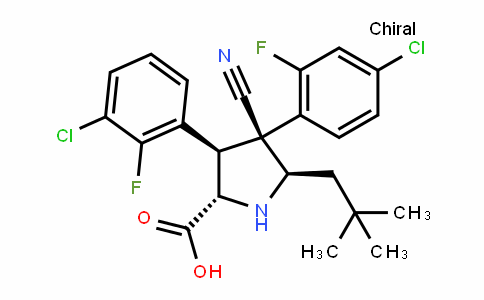 L-Proline, 3-(3-chloro-2-fluorophenyl)-4-(4-chloro-2-fluorophenyl)-4-cyano-5-(2,2-dimethylpropyl)-, (3R,4S,5R)-
