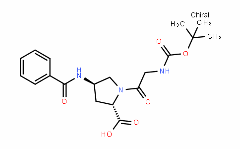 L-Proline, N-[(1,1-dimethylethoxy)carbonyl]glycyl-4-(benzoylamino)-, (4R)-