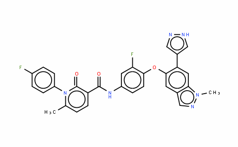N-[3-氟-4-[[1-甲基-6-(1H-吡唑-4-基)-1H-吲唑-5-基]氧基]苯基]-1-(4-氟苯基)-1,2-二氢-6-甲基-2-氧代-3-吡啶甲酰胺