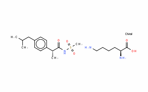 Lysine,coMpd. with(αR)-α-Methyl-4-(2-Methylpropyl)-N-(Methylsulfonyl)benzeneacetaMide(1:1)