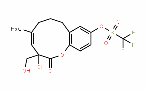 Methanesulfonic acid, 1,1,1-trifluoro-, (4Z)-3,6,7,8-tetrahydro-3-hydroxy-3-(hydroxyMethyl)-5-Methyl-2-oxo-2H-1-benzoxecin-10-yl ester