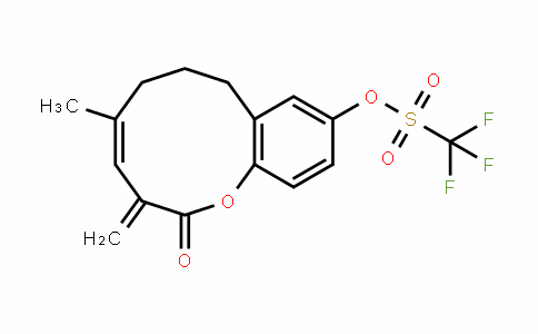 Methanesulfonic acid, 1,1,1-trifluoro-, (4Z)-3,6,7,8-tetrahydro-5-Methyl-3-Methylene-2-oxo-2H-1-benzoxecin-10-yl ester