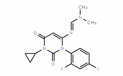 Methanimidamide, N'-[1-cyclopropyl-3-(2-fluoro-4-iodophenyl)-1,2,3,6-tetrahydro-2,6-dioxo-4-pyrimidinyl]-N,N-dimethyl-