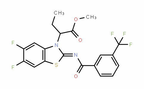 Methyl 2-(5,6-difluoro-2-((3-(trifluoroMethyl)benzoyl)iMino)benzo[d]thiazol-3(2H)-yl)butanoate