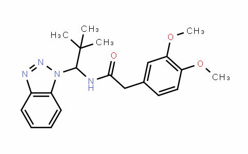N-(1-(1H-benzo[d][1,2,3]triazol-1-yl)-2,2-dimethylpropyl)-2-(3,4-dimethoxyphenyl)acetamide
