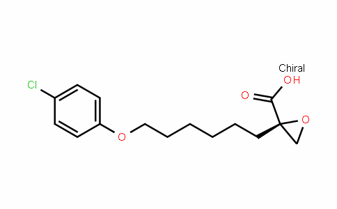 Oxiranecarboxylic acid, 2-[6-(4-chlorophenoxy)hexyl]-, (R)-