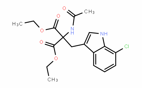 Propanedioic acid, 2-(acetylamino)-2-[(7-chloro-1H-indol-3-yl)methyl]-, 1,3-diethyl ester