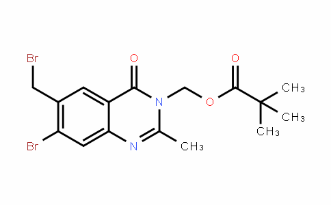 Propanoic acid, 2,2-dimethyl-, [7-bromo-6-(bromomethyl)-2-methyl-4-oxo-3(4H)-quinazolinyl]methyl ester