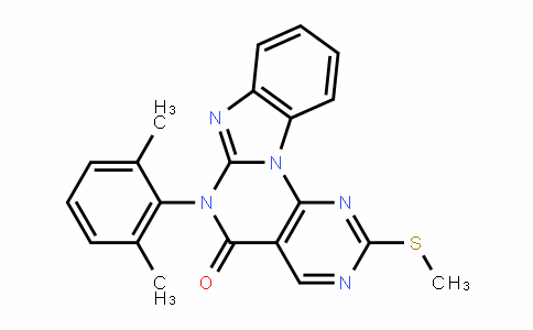 Pyrimido[5',4':5,6]pyrimido[1,2-a]benzimidazol-5(6H)-one, 6-(2,6-dimethylphenyl)-2-(methylthio)-