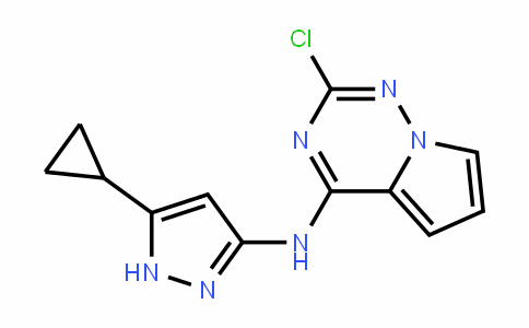 Pyrrolo[2,1-f][1,2,4]triazin-4-amine, 2-chloro-N-(5-cyclopropyl-1H-pyrazol-3-yl)-