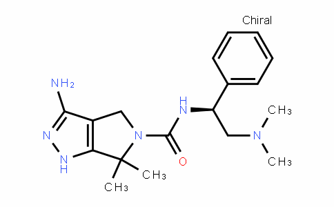 Pyrrolo[3,4-c]pyrazole-5(1H)-carboxamide, 3-amino-N-[(1S)-2-(dimethylamino)-1-phenylethyl]-4,6-dihydro-6,6-dimethyl-