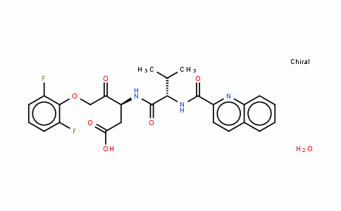 (3S)-5-(2,6-二氟苯氧基)-3-[[(2S)-3-甲基-1-氧代-2-[(2-喹啉甲酰基)氨基]丁基]氨基]-4-氧代-戊酸