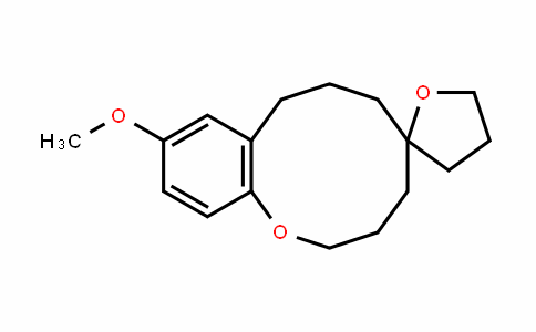 Spiro[2H-1-benzoxecin-5(6H),2'(3'H)-furan], 3,4,4',5',7,8-hexahydro-10-Methoxy-