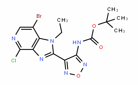 Tert-butyl 4-(7-bromo-4-chloro-1-ethyl-1H-imidazo[4,5-c]pyridin-2-yl)-1,2,5-oxadiazol-3-ylcarbamate