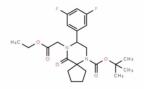 Tert-butyl 8-(3,5-difluorophenyl)-9-(2-ethoxy-2-oxoethyl)-10-oxo-6,9-diazaspiro[4.5]decane-6-carboxylate