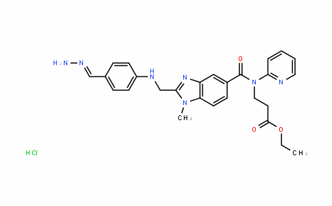 β-Alanine, N-[[2-[[[4-(aminoiminomethyl)phenyl]amino]methyl]-1-methyl-1H-benzimidazol-5-yl]carbonyl]-N-2-pyridinyl-, ethyl ester, hydrochloride (1:1)