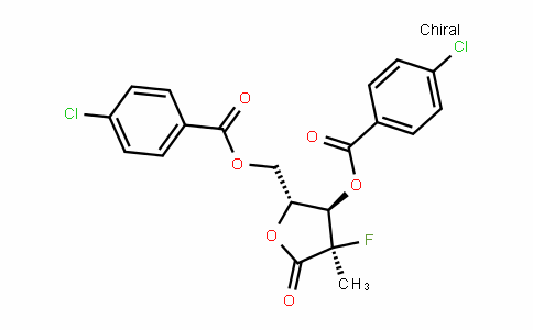 (2R)-2-Deoxy-2-fluoro-2-methyl-D-erythropentonic acid gamama-lactone 3,5-bis(4-chlorobenzoate)