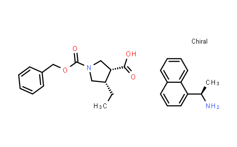 (R)-1-(naphthalen-1-yl)ethanamine (3R,4S)-1-(benzyloxycarbonyl)-4-ethylpyrrolidine-3-carboxylate