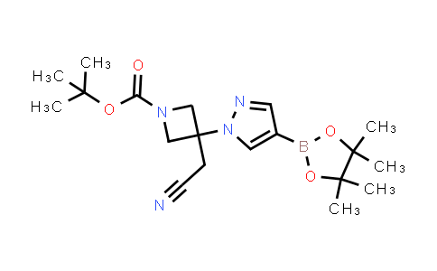 Tert-butyl 3-(cyanomethyl)-3-[4-(4,4,5,5-tetramethyl-1,3,2-dioxaborolan-2-yl)pyrazol-1-yl]azetidine-1-carboxylate