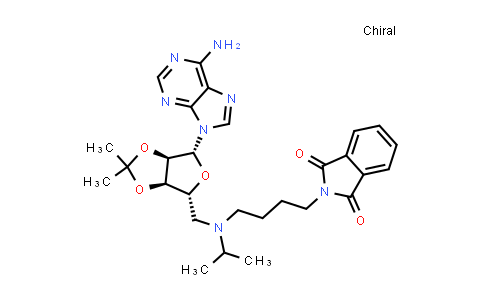 2-(4-((((3aR,4R,6R,6aR)-6-(6-amino-9H-purin-9-yl)-2,2-dimethyltetrahydrofuro[3,4-d][1,3]dioxol-4-yl)methyl)(isopropyl)amino)butyl)isoindoline-1,3-dion