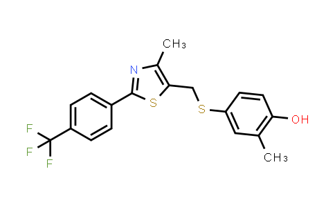 2-Methyl-4-((4-methyl-2-(4-(trifluoromethyl)phenyl)thiazol-5-yl)methylthio)phenol