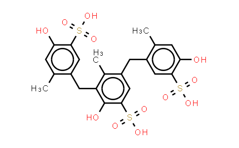 Dihydroxydimethyldiphenylmethanedisulphonic acid polymer