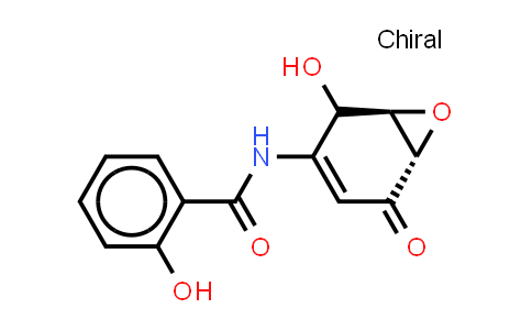 Cis(+/-)-2-hydroxy-N-(2-hydroxy-5-oxo-7-oxabicyclo[4.1.0]hept-3-en-3-yl)benzamide