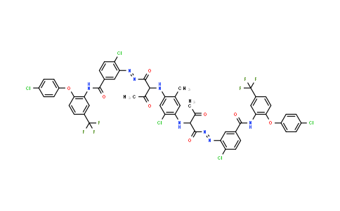 3,3'-[(2-chloro-5-methyl-p-phenylene)bis[imino(1-acetyl-2-oxoethylene)azo]]bis[4-chloro-N-[2-(4-chlorophenoxy)-5-(trifluoromethyl)phenyl]benzamide]