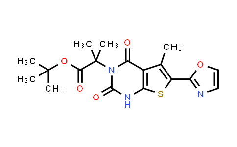 Tert-butyl 2-methyl-2-[5-methyl-6-(1,3-oxazol-2-yl)-2,4-dioxo-1H-thieno[2,3-d]pyrimidin-3-yl]propanoate
