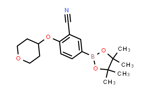 2-((Tetrahydro-2H-pyran-4-yl)oxy)-5-(4,4,5,5-tetramethyl-1,3,2-dioxaborolan-2-yl)benzonitrile