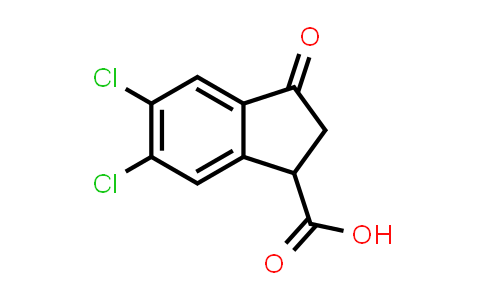 5,6-Dichloro-2,3-dihydro-3-oxo-1H-indene-1-carboxylic acid