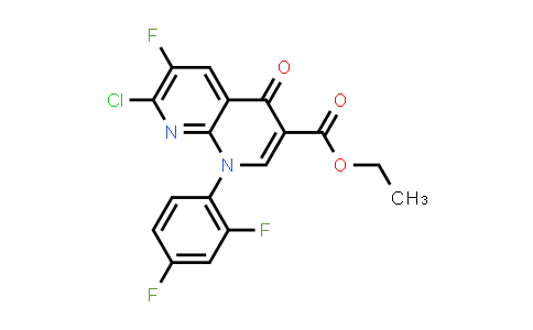 Ethyl 7-chloro-1-(2,4-difluorophenyl)-6-fluoro-4-oxo-1,4-dihydro-1,8-naphthyridine-3-carboxylate