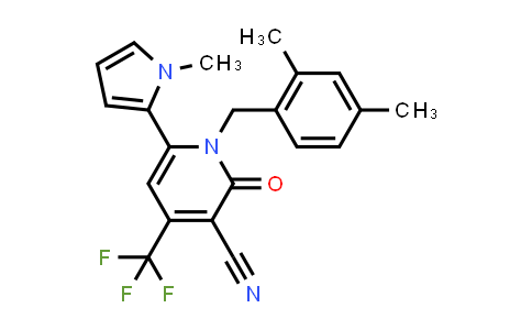 1-[(2,4-dimethylphenyl)methyl]-6-(1-methyl-2-pyrrolyl)-2-oxo-4-(trifluoromethyl)-3-pyridinecarbonitrile