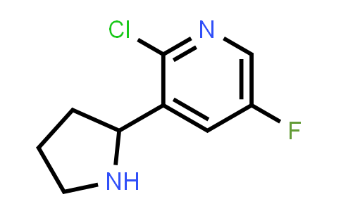 2-Chloro-5-fluoro-3-pyrrolidin-2-ylpyridine