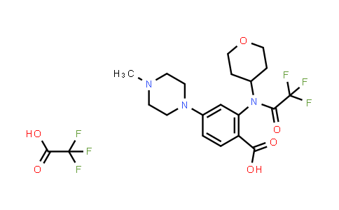 4-(4-methylpiperazin-1-yl)-2-[(tetrahydropyran-4-yl)(2,2,2-trifluoroacetyl)amino]benzoic acid trifluoroacetate