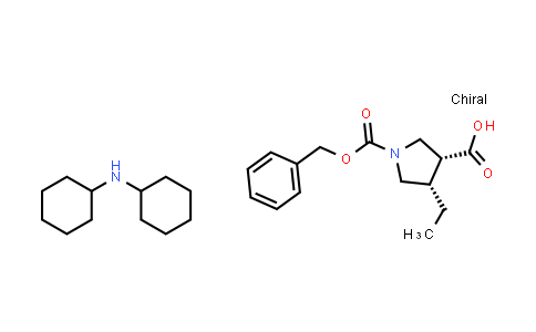 (3R,4S)-1-((benzyloxy)carbonyl)-4-ethylpyrrolidine-3-carboxylic acid Dicyclohexylamine Salt