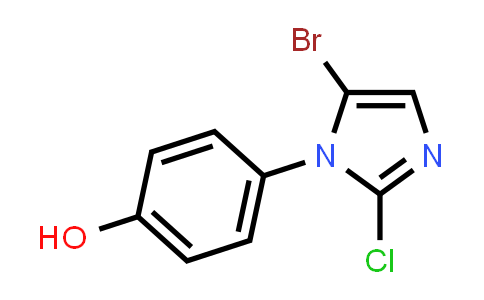 4-(5-Bromo-2-chloroimidazol-1-yl)phenol
