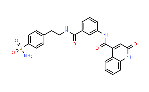 4-Quinolinecarboxamide, N-[3-[[[2-[4-(aminosulfonyl)phenyl]ethyl]amino]carbonyl]phenyl]-1,2-dihydro-2-oxo-